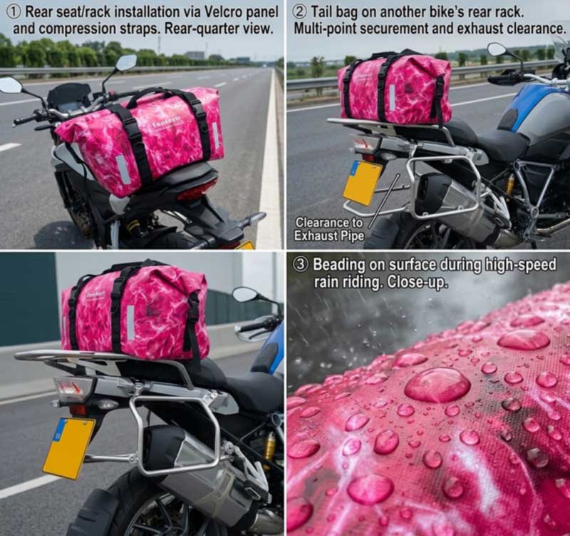 Motorkerékpár vízálló táska gyártó kalandmárkák számára